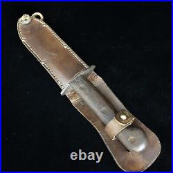 Rare WWII australian commando fixed blade fighting knife & sheath WE