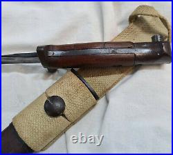 Rare Ww1 & Ww2 Australian Issued Wilkinson 303 Rifle Bayonet Scabbard Sword Army