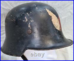 Rare Ww2 Czechoslovakian Resistance Used German M32 Steel Uniform Helmet
