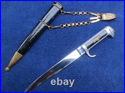 Rare Ww2 Original Italian Mvsn Fascist Dagger Scabbard And Chain Hanger