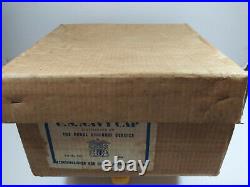Rare! Ww2, Us Navy, 2 Officers Hats, 7 Hat Covers, Hat Band & Original Box