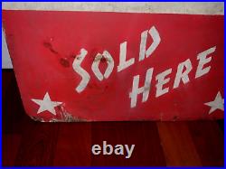 Rare Wwii Buy U. S. War Bonds Hand Painted Wooden Sign Byrd Cinema 1942-1945