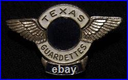 Rare Wwii Fort Worth Texas Guardettes Screwback Wing Pin Badge Ww2 Tx Home Front