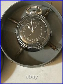 Rare Wwii Hamilton Watch Co. 22 Jewels G. C. T. Military Watch In Navigation Case