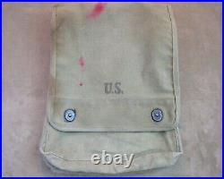 Rare! Wwii Us Military M38 Canvas Map Pack Case Marked 1943 General Shoe Corp