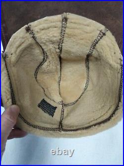 Rare Wwii Usaaf B2 Leather Hat Werber Sportswear Size 7 3/8
