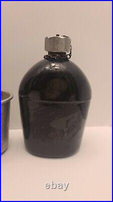 Rarevintage Us Army Wwii 1942 Us S. M Coblack Enamel Canteen With Cover And Cup