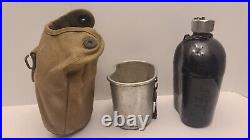 Rarevintage Us Army Wwii 1942 Us S. M Coblack Enamel Canteen With Cover And Cup