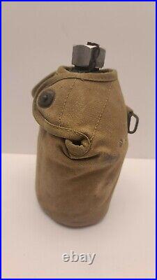 Rarevintage Us Army Wwii 1942 Us S. M Coblack Enamel Canteen With Cover And Cup