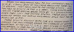 SCARCE & RARE WWII PHILIPPINE SCOUT BOLO With SCABBARD
