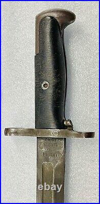 SUPER RARE US WWII 16 U F & H M1905 Bayonet Dated 1942 MK1 Scabbard NICE