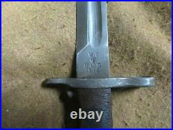 SUPER RAREUS WWII 16 M1905 Bayonet, WT, 1943, Wilde Forge&Tool, MK1 ScbrdNICE