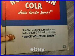 Shirley Temple Very Rare Original Large 1944 RC Cola Advertising Display WWII