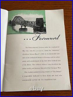 The Bridge A History of the 9th Armored Division WWII ORIGINAL! RARE