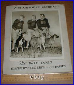 Third 3rd Air force Gremlins Football War Dogs Original vtg rare WWII Photograph