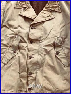 U. S. AMRY WW2 M1938 Field Jacket Early Model Without Epaulette Rare Vintage Used