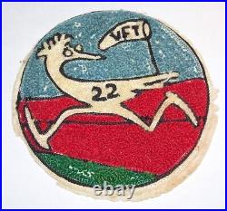 ULTRA RARE ORIGINAL CHENILLE 1950's NAVY VFT-22 FIGHTER TRAINING SQUADRON PATCH