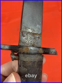 ULTRA RARE Original Springfield Training Bayonet Bakelite WWII USN Navy Marked