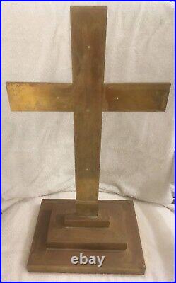 US NAVY WWII USN/USMC Large 17 chaplain Altar Cross WW2 USGI Chaplain Kit Rare