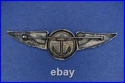 Uber Rare WWII Blackinton 10k & Sterling Naval Observer Badge Wings WW2 U. S. Navy