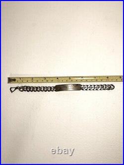 Ultra Rare WWII US Navy Seabee Silver ID Chain Link Bracelet Seabees Sea Bee