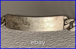 Ultra Rare WWII US Navy Seabee Silver ID Chain Link Bracelet Seabees Sea Bee