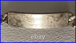 Ultra Rare WWII US Navy Seabee Silver ID Chain Link Bracelet Seabees Sea Bee