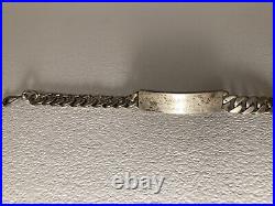 Ultra Rare WWII US Navy Seabee Silver ID Chain Link Bracelet Seabees Sea Bee