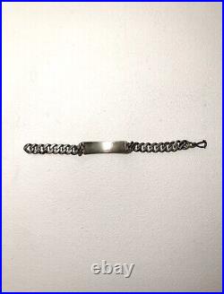 Ultra Rare WWII US Navy Seabee Silver ID Chain Link Bracelet Seabees Sea Bee