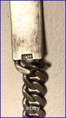 Ultra Rare WWII US Navy Seabee Silver ID Chain Link Bracelet Seabees Sea Bee