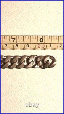 Ultra Rare WWII US Navy Seabee Silver ID Chain Link Bracelet Seabees Sea Bee