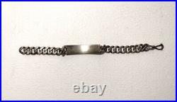 Ultra Rare WWII US Navy Seabee Silver ID Chain Link Bracelet Seabees Sea Bee