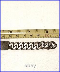 Ultra Rare WWII US Navy Seabee Silver ID Chain Link Bracelet Seabees Sea Bee