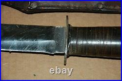 Us Wwii Rare Queen City Fighting Knife With Sheath
