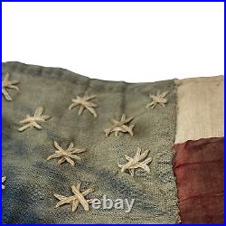 VERY RARE WWII 1944 American Bourges France Allied Liberation Flag Hand Sewn