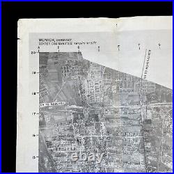 VERY RARE! WWII 1945 Munich Germany 15th Air Force B-17 B-24 Target Air Map COA