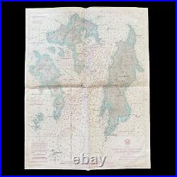 VERY RARE! WWII Okinawa 1945 USS Bowditch Operation Iceberg Kerama Islands Map
