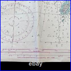 VERY RARE! WWII Okinawa 1945 USS Bowditch Operation Iceberg Kerama Islands Map