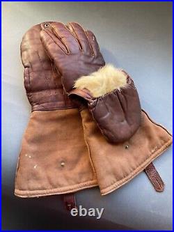 VERY RARE WWII Original RKKA winter aviators pilot gloves