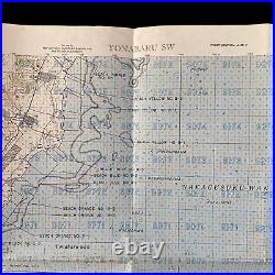 VERY RARE! WWII SECRET D-Day Battle of Okinawa U. S. Air and Gunnery Target Map 6