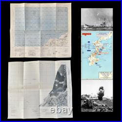 VERY RARE! WWII SECRET D-Day Battle of Okinawa U. S. Air and Gunnery Target Map 8