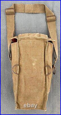 VTG Belgian Military WWII M51 Gas Mask with Carry Bag & Cartridge EUC Rare