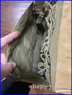 VTG WW2 US Army Medic Field Aid Pack Military Combat Bag Strap RARE INNER WWII