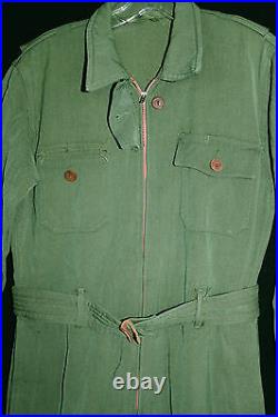 Very Rare Collectable Vintage 1930's-1940's Wool Gab Wwii Era Flying Suit Sz Med