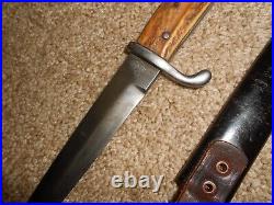 Very Rare WW1 WW2 German Trench Knife, Stag Grips, w Sheath- EICKHORN