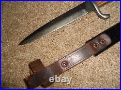 Very Rare WW1 WW2 German Trench Knife, Stag Grips, w Sheath- EICKHORN