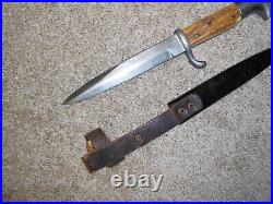 Very Rare WW1 WW2 German Trench Knife, Stag Grips, w Sheath- EICKHORN