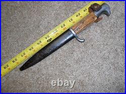 Very Rare WW1 WW2 German Trench Knife, Stag Grips, w Sheath- EICKHORN