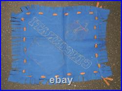 Very Rare WWII USS Cinncinnati CL-6 Cruiser Felt Banner with Leather Patch