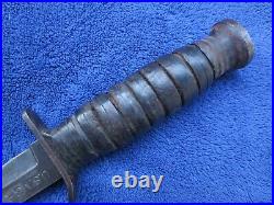 Very Rare Ww2 Original M3 Knife Made By R. C. C And M6 Barwood Sheath